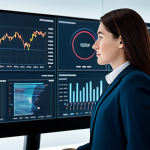 A professional female Purchasing Manager in a modest business suit, observing multiple holographic screens displaying complex data visualizations and predictive analytics dashboards, in a sleek, high-tech modern office environment. The scene emphasizes data-driven decision-making and AI integration in procurement. High-resolution, professional photography, crisp detail, sharp focus, perfect anatomy, correct proportions, natural pose, well-formed hands, proper finger count, natural body proportions, fully clothed, appropriate attire, modest clothing, safe for work, appropriate content, professional.