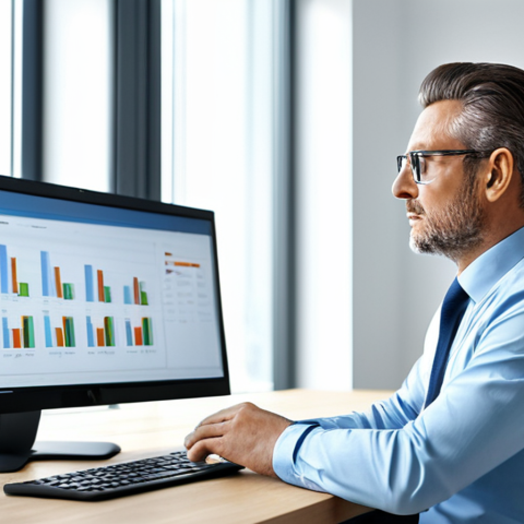 Experienced E-commerce Manager**

"A seasoned e-commerce manager in their late 30s, dressed in professional attire, analyzing sales data on a large monitor in a modern, bright office. The environment is filled with soft, natural light. Focus on the manager's focused expression and the data displayed on the screen. Safe for work, appropriate content, fully clothed, professional, perfect anatomy, natural proportions, high resolution."

**