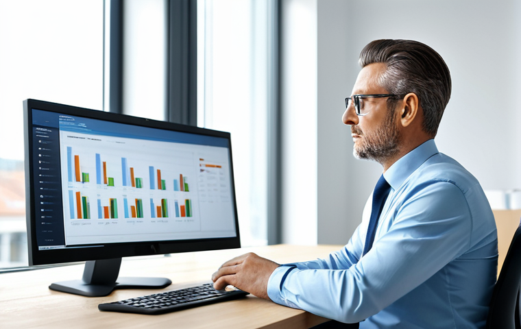 Experienced E-commerce Manager**

"A seasoned e-commerce manager in their late 30s, dressed in professional attire, analyzing sales data on a large monitor in a modern, bright office. The environment is filled with soft, natural light. Focus on the manager's focused expression and the data displayed on the screen. Safe for work, appropriate content, fully clothed, professional, perfect anatomy, natural proportions, high resolution."

**