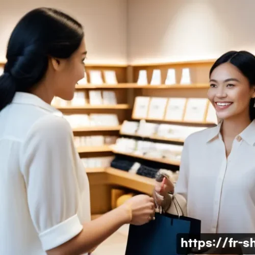 쇼핑매니저 근무 중 겪는 어려움 - **Prompt:** A welcoming and modern retail store interior, designed with soft, inviting lighting and ...